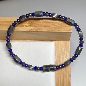 Hematite Magnetic Therapy Bracelet 8” - #356